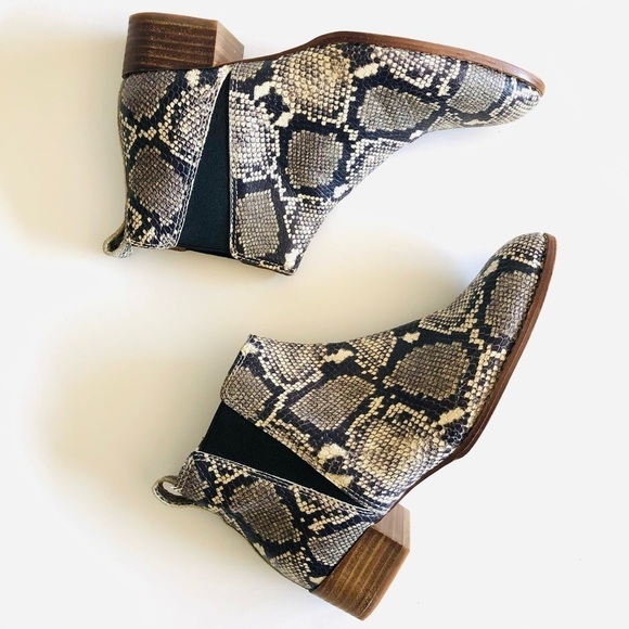 Madewell The Carina Snakeprint Chelsea Booties - Picture 8 of 16